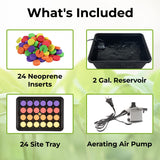 Psycloner Clone Machine, Hydroponics System, Cloner for Plant Cuttings, Propagation, 2 Gallon, Deep Water Culture, DWC (24 Site)