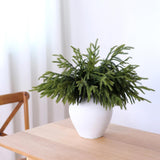 YXZZWL 32 Pcs Christmas Norfolk Pine Branches, 18 Inch Real Touch Artificial Norfolk Pine Branch Faux Cedar Pine Stem Fake Greenery Picks for Vase DIY Garland Wreath Home Decoration