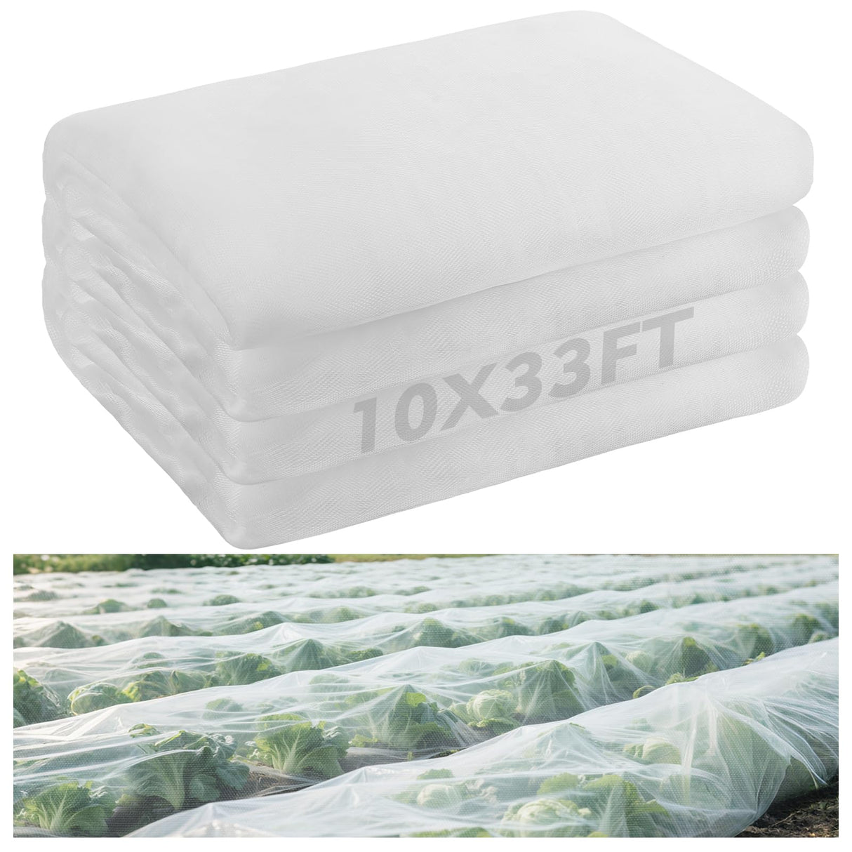Alphatool 10x33ft Large Garden Netting, Ultra Fine Mesh Plant Covers