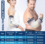 Blue Shoe Guys Reusable Waterproof Picc Line Cast Covers For Shower Arm, L/XL for Proper wound protection PICC Line Shower Cover and Waterproof Sleeve Protector for IV, Shower sleeve for Upper Arm