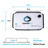 CoolerPak 15lb Refillable Reusable Ice Pack - Stainless Snaps - Cold for Days - Non-Toxic, Leakproof, Suitable for Potable Drinking Water & Cold Plunge - Built Tough, Roll Up for Easy Storage