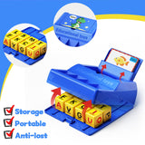 Montessori Matching Letter Game for Kids Ages 3-8 | Educational Learning Spelling Toys with Storage Function | Christmas Birthday Gifts for 3 4 5 6 Year Old Boys & Girls | Larger Blue (50% Bigger)