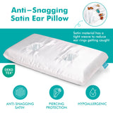 BLISSBURY Piercing Pillow with Ear Hole for Sleeping with Sore Ear Pain | Adjustable Memory Foam with Holes for chondrodermatitis CNH | Piercing Pillow for Side Sleepers