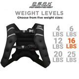 Aduro Sport Weighted Vest Workout Equipment, 4lbs/6lbs/12lbs/20lbs/25lbs Body Weight Vest for Men, Women, Kids (16 Pounds (7.26 KG))