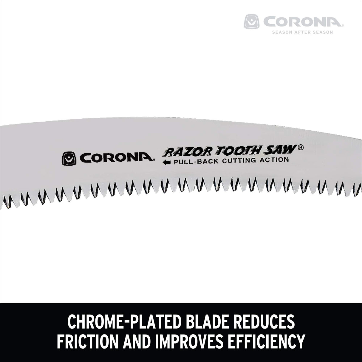 Corona Tools 14-Inch RazorTOOTH Pruning Saw | Tree Saw Designed for Single-Hand Use | Curved Blade Hand Saw | Cuts Branches Up to 8" in Diameter | RS 7395, Red/Black