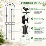 2 Pack 78.7" x 19.6" Iron Arch Decoration Garden Trellis, Metal Climbing Plant Trellis for Heavy Vines, Roses, Flowers, and Vegetables, Perfect for Gardens, Lawns.