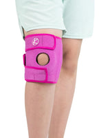 KARM Kids Knee Brace - Osgood Schlatter Knee Brace Youth for Kids, Sports, Pain, Arthritis, Patella, Meniscus Tear, MCL, ACL - Adjustable Compression Support for Child, Boys & Girls (Pink)