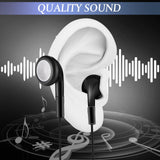 Kanayu 100 Pack Bulk Earbuds for Kids Students Classroom Ear Buds Class Set Headphones Multipack School Earphones Individually Bagged, Operation Christmas Bulk Items(Black,Style 1)