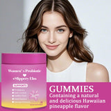 MILIZHIWU Feminine Probiotics Gummies for Women - Supports PH Balance, Gut Health & Immune System with Slippery Elm, Prebiotics & Lactobacillus Blend, Pineapple Flavor, 60 Gummies