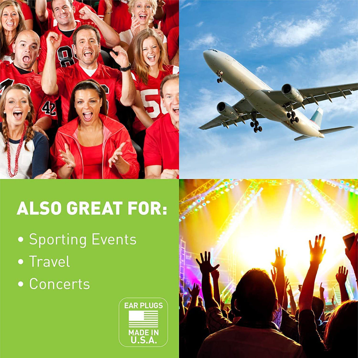 Flents Protechs Foam Ear Plugs, 50 Pair for Sleeping, Snoring, Loud Noise, Traveling, Concerts, Construction, Studying, Work, Shooting, NRR 33, Noise Cancelling, Disposable, Purple, Made in the USA