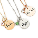 Personalized Birthstone Necklace | Custom Name Necklace | Girl friend Gift | Friend Necklace for Women | Kinsley Birthstone Necklace Custom KINSLEY-BS-DISC