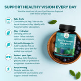 Eye Pressure Support with Bilberry Extract - Vegan Eye Health Supplement for Adults For Ocular Pressure Relief with Saffron Ginkgo Niacin and More Vitamins Vision Support (2 Month Supply)