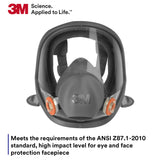 3M 6800 Full Facepiece Reusable Respirator, Medium, Gray