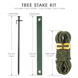 Tree Stakes and Supports, RIFNY Tree Straightening Kits for Leaning Tree