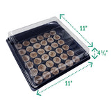 Jiffy Seed Starting Tray Kit - 36 Cell Germination Tray, Portable - 2 Pack, 72 Pellets - Plastic
