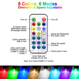 Mlambert 48FT Outdoor Patio RGB Cafe String Lights with Remote, Black