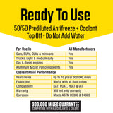 Prestone AF2100-6PK Extended Life 50/50 Antifreeze - 1 Gallon, (Pack of 6)