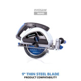 Evolution Power Tools 230BLADETS Thin Steel Cutting Blade, 9-Inch x 68-Tooth , Blue