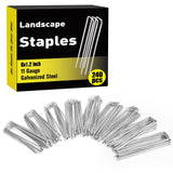 HongWay 240 Pack Landscape Staples 6 Inch, Galvanized Garden Stakes