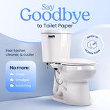 CLEAR REAR Bidet Attachment for Toilet Seat -Non-Electric with Self Cleaning Nozzles, Leak Proof Connectors, Adjustable Water Spray, Rear & Feminine Wash - Toilet Bidet Upgrades (Cold & Warm Water)