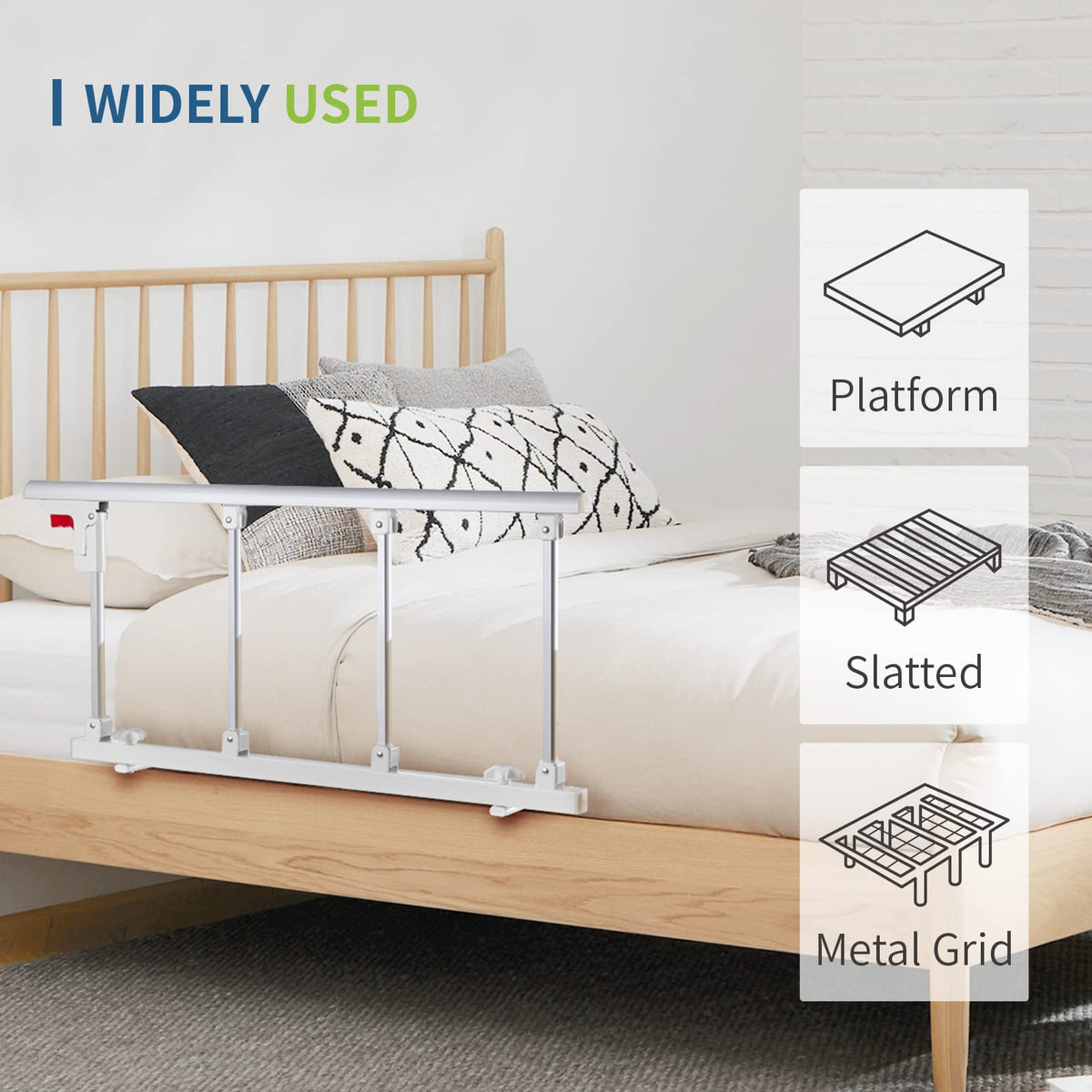 Bed Side Rails Drop Down CanFord Bed Rails for Elderly Adults Safety, Folding Bedside Assist Ra ...