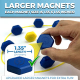 Upgraded (Multi-Level) Magnet Chess Game with String & Stones - Super Fun Magnetic Game for Kids & Adults | Premium Set with 22 Larger & Stronger Stones (1.45"×1.35" Enclosed Magnets) & Travel Pouch