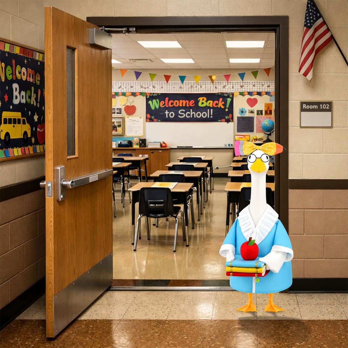 Aymolas Back to School Porch Goose Outfits Teacher Goose Costume