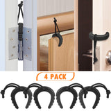Crosize 4 Pack First Responder Door Stops, Door Jam for Law Enforcement, Police, Emergency Medical Services, Black Door Stoppers Wedge