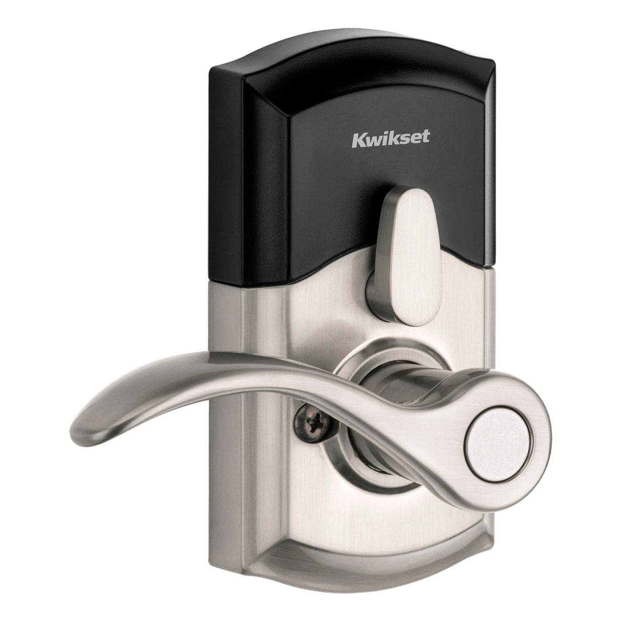 Kwikset SmartCode 955 Pembroke Light Commercial 10-Button Keypad Electronic Lever, Convenient Keyless Entry, 3-Year Battery Life and High Traffic Durability in Satin Nickel