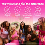 Belli Welli Daily Fiber Supplement Packets with Collagen, Probiotics & Electrolytes | Single Serve Packets for Gut Health, Digestion & Debloating | Variety | 10 Count