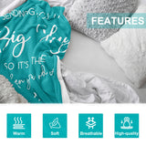 Pubrave Gifts for Women, Thinking of You/Cheer Up/Inspirational Gifts for Christmas/Birthday/Get Well, Hug/Love Blanket Teal 60x50in