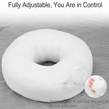 Heal n Hope Washable Ear Piercing Pillow with Removable Pillowcase Donut Pillows Hole for Ear Pain Relief CNH Sleeping Pressure Sore Side Sleepers Ear Guard Protector Cover (Minky Dot Lavender)