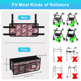Rollator Basket, supregear Rollator Walker Bag w/Cup Holder, Foldable Rolling Walker Waterproof Storage Pouch with Big Capacity & Never Tipping Over, Easy to Use Rollator Accessories for Seniors