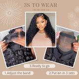 20 Inch Glueless Wigs Human Hair Pre Plucked Pre Cut 5x5 HD Lace Closure Wigs Human Hair Deep Wave Human Hair Wigs For Black Women 180% Density Brazilian Virgin Deep Wave Lace Front Human Hair Wig