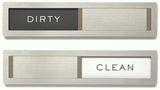 Clean dirty magnet for dishwasher, Kubik Letters Premium Stainless Steel Grade 304, Kitchen Organizers and Storage Decor Accessories, Extra Adhesive Tapes Included.