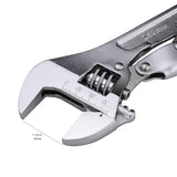 Amazon Basics 10 inch Locking Adjustable Wrench, Precision Machined, Rust Resistant, 2.7 inch x 0.75 inch