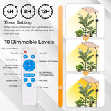 Plant Grow Light indoor,264 LEDs Full Spectrum Plant Light with Adjustable Tripod Stand with Remote Control and Auto On/Off Timer Function,Grow Lamp for Indoor Plants Greenhouse Veg Bloom Hydroponic