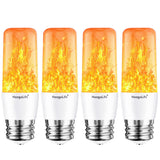 HoogaLife Flame Light Bulbs, E26 Led Flame Light Bulb with Effect of Real Candle Fire Light, 4w Flames Bulbs with Upside Down Effect, for Christmas Halloween Home Party Holiday House Room Porch-4 Pack