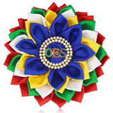 Order of The Eastern Star Brooch Pin for Women OES Brooch Pin Sorority OES Gift Greek Paraphernalia Jewelry Satin & Pearl 5.5" Flower Pin for Sisterhood