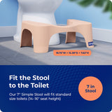Squatty Potty Simple Bathroom Toilet Stool, Peach 7", Ergonomic Stool – Posture-Enhancing Bathroom Footrest for Improved Digestion & Constipation Relief