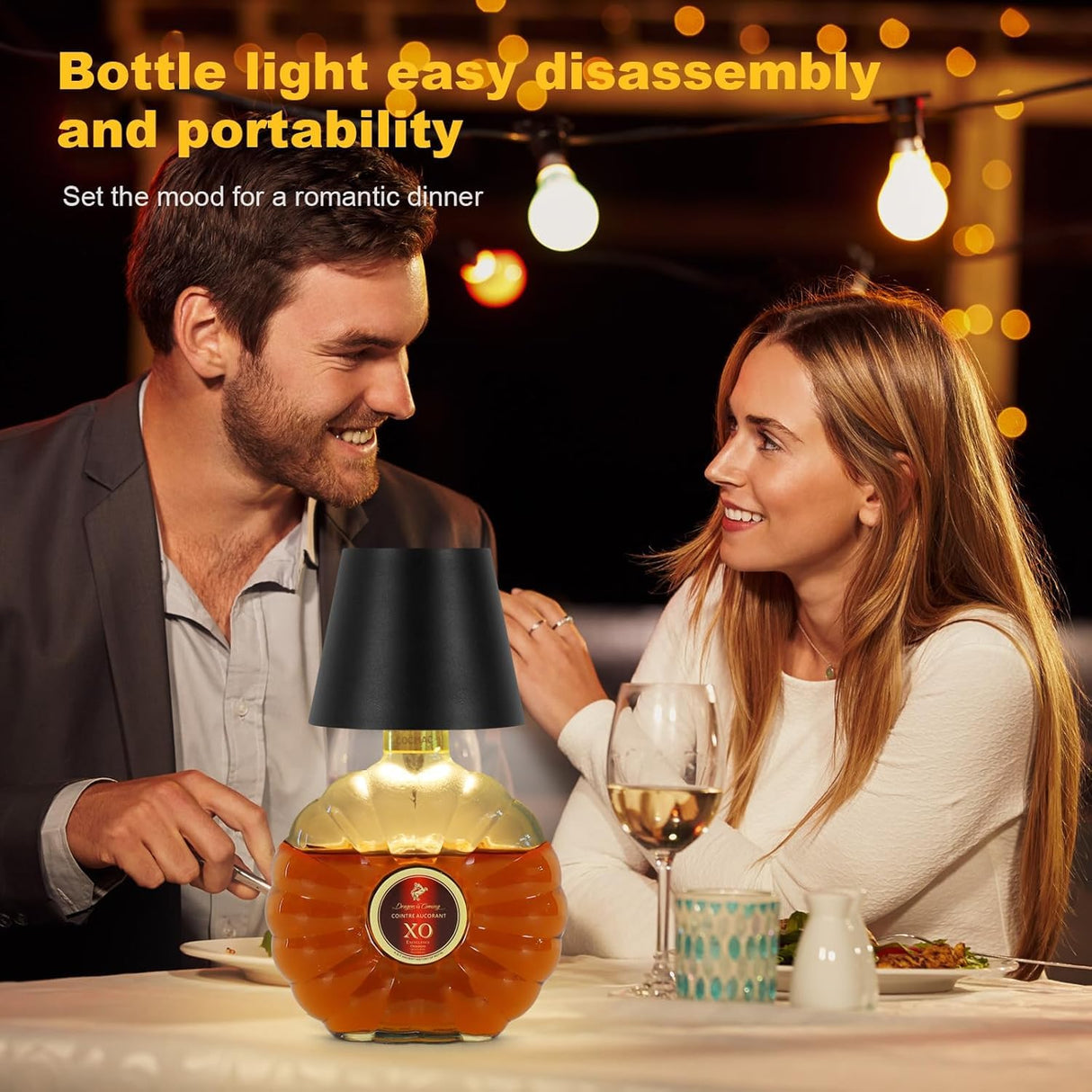 SOUDFK 2026 New Wireless Bottle Lamp,RGB LED Bottle Light with Remote(RGB Sapphire Blue, 1pc)