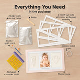 KeaBabies Baby Hand and Footprint Kit, Clay Keepsake Frame (Petal Pink)