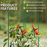ComfyKit 2 Pack 32 Inch Stacking Tomato Ladders, V-Shape Garden Trellis