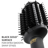 HOT TOOLS Pro Artist Heated Hair Styling Oval Brush, Black/Gold