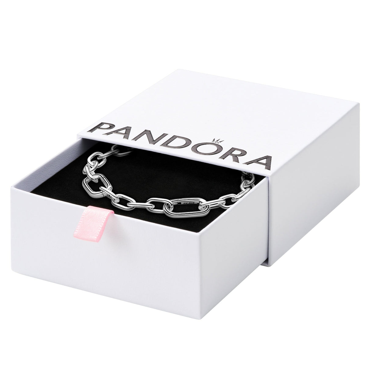 PANDORA ME Link Chain Bracelet - Bracelet for Women - Compatible with ME Charms - Features 2 Connectors - Gift for Her - Sterling Silver - with Gift Box - 7.9"