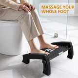 Foot Rest, Adjustable Height Foot Rest for Under Desk at Work, Ergonomic Foot Stool Under Desk for Office, Under Desk Footrest with Large Roller Massage, Comfortable Foot Stool for Pressure Relief