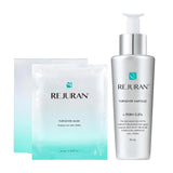 REJURAN® Turnover Ampoule 1.01 fl oz & Turnover Mask 5-Pack - c-PDRN® - Anti-Aging Face Serum Firmness, Radiance - Skin Repair, Firming Deeply Nourishing Ultra Microfiber Sheet Mask Korean Skin Care