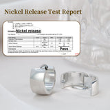 Limerencia Implant Grade Titanium Chunky Wide Huggie Hoop Earrings,Silver