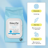 The Honey Pot Company - Feminine Wipes - Daily PH Balancing, Fragrance & Sulfate Free Wipes for Intimate Parts, Body, or Face - Hygiene Products - Sensitive 30 ct (Pack 3)