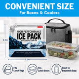 ABOXOBOG Reusable Ice Packs for Lunch Box Long Lasting Slim Gel Freezer Packs for Cooler Bag Cooler Backpack, Keeps Food Cold Fresh for Work & School & Camping & Outdoor Gear(6.5"x7.5"x5P)